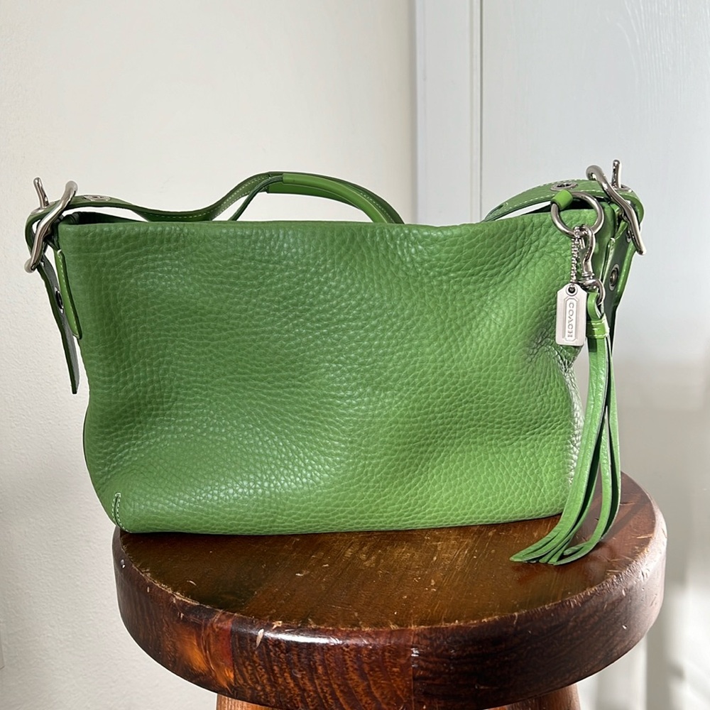 Spring Green Genuine Coach Shoulder Bag Y2K